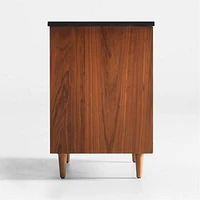 Tate 36" Black Granite Top Single Sink Vanity with Walnut Wood Doors
