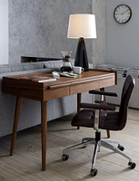 Tate 60" Walnut Desk with Outlet