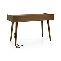 Tate 60" Walnut Desk with Outlet