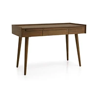Tate 60" Walnut Desk with Outlet