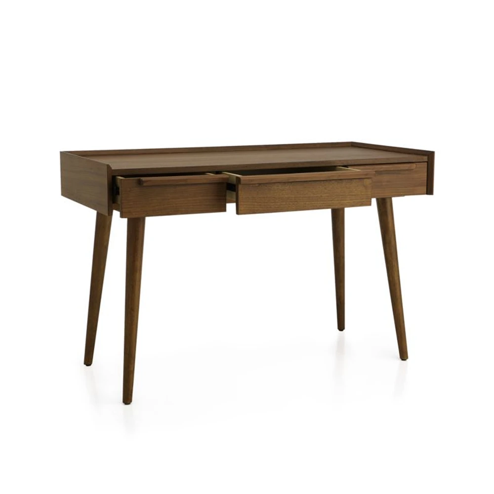 Tate 60" Walnut Desk with Outlet