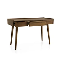 Tate 60" Walnut Desk with Outlet