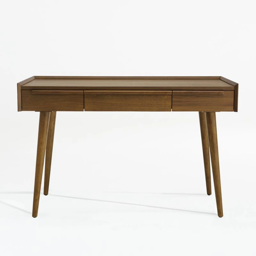 Tate 60" Walnut Desk with Outlet