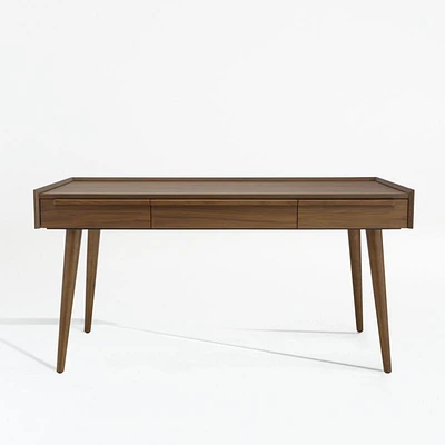 Tate 60" Walnut Desk with Outlet