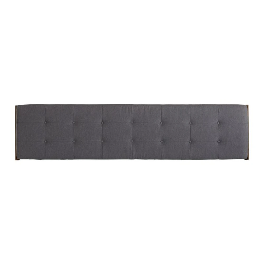 Tate Walnut King Bench with Charcoal Cushion