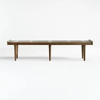 Tate King Walnut Slatted Bench