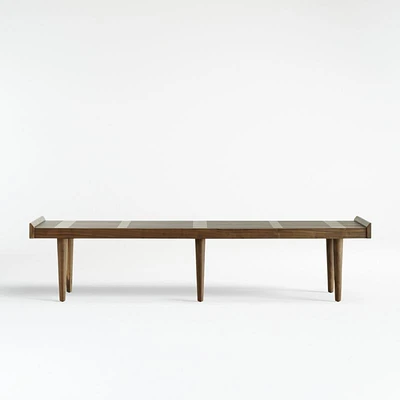 Tate King Walnut Slatted Bench