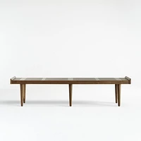 Tate King Walnut Slatted Bench
