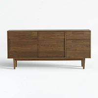 Tate 64.5" Walnut Storage Media Console