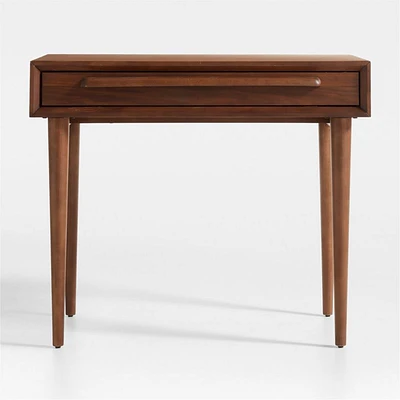 Tatum Walnut Wood Desk with Drawer