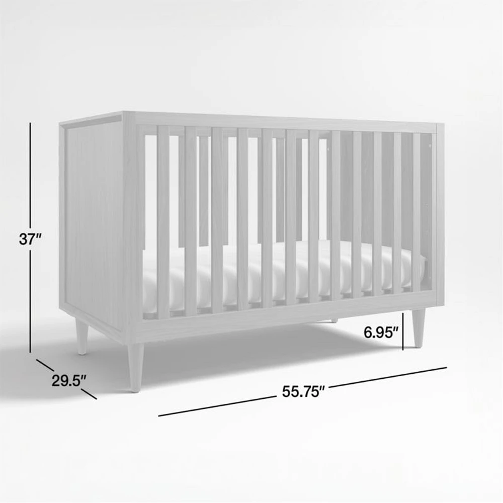 Tatum Walnut Mid-Century Wood Convertible Baby Crib