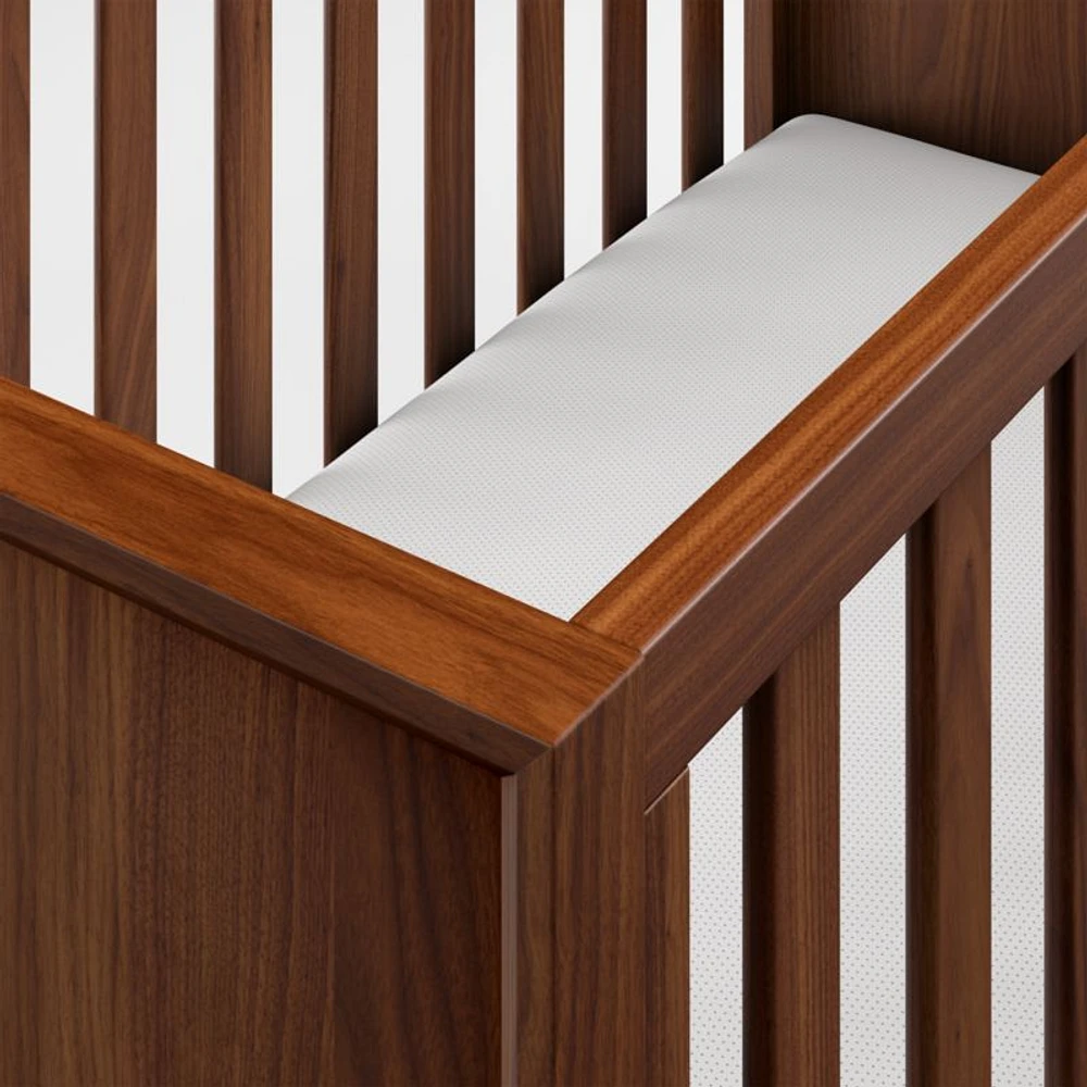 Tatum Walnut Mid-Century Wood Convertible Baby Crib