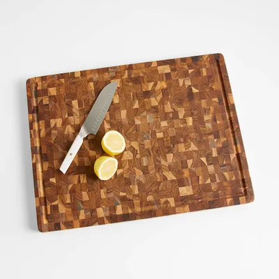 Teakhaus End-Grain Cutting Board with Juice Canal 24"x18"