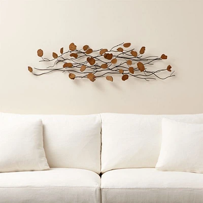 'Teakroot Discs' Wood Wall Art 51.38"x12.99"