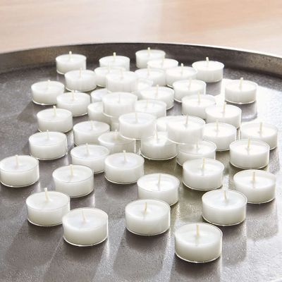 White Clear-Cupped -Hour Tealights