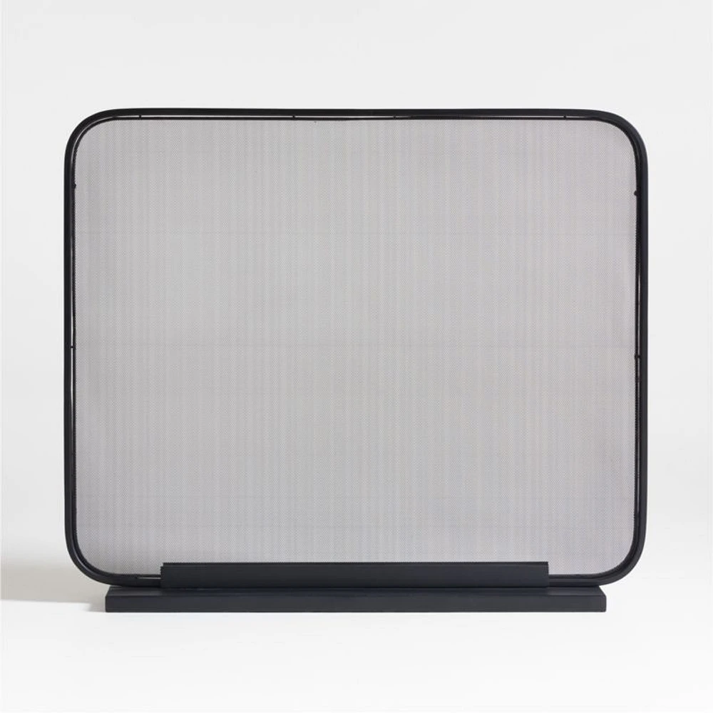 Telum Black Fireplace Screen