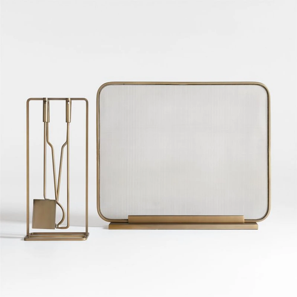 Telum Brass Fireplace Screen