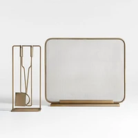 Telum Brass Fireplace Screen