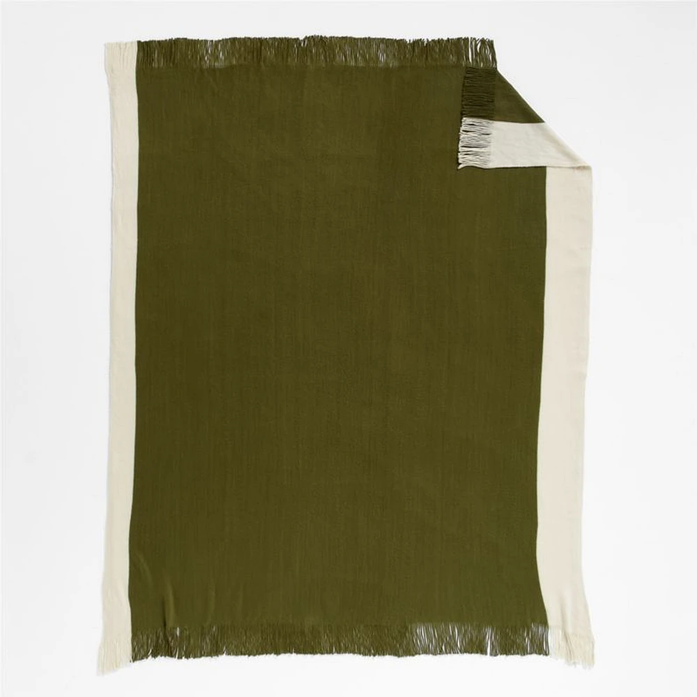 Tepi 70"x55" Moss Throw Blanket