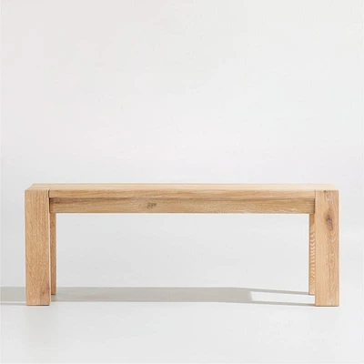 Terra 51" Natural White Oak Solid Wood Dining Bench