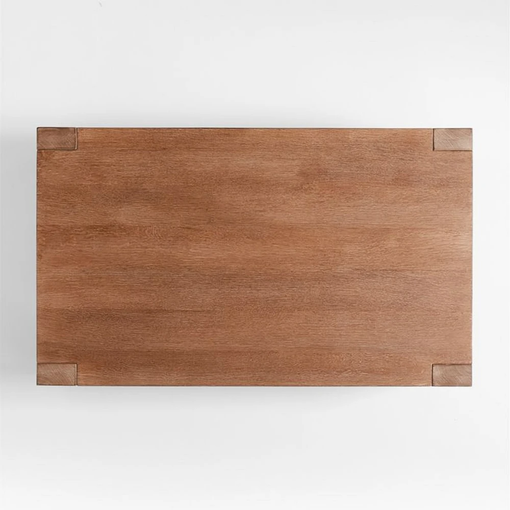 Terra 54" Light Brown Oak Wood Coffee Table