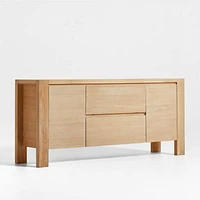 Terra 68" Natural Oak Wood Storage Media Console