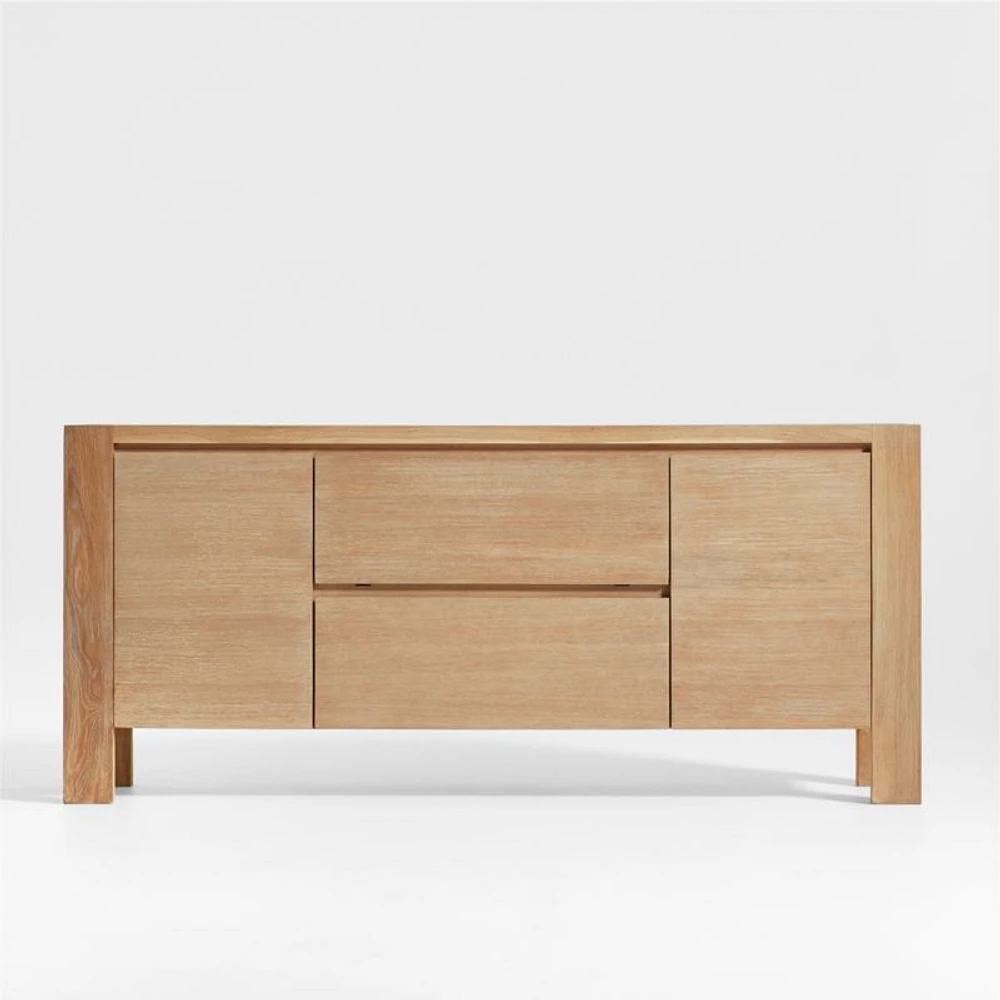 Terra 68" Natural Oak Wood Storage Media Console