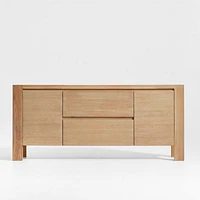 Terra 68" Natural Oak Wood Storage Media Console