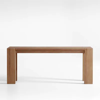 Terra 72" Light Brown Oak Wood Console Table