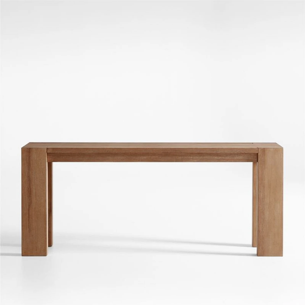 Terra 72" Light Brown Oak Wood Console Table