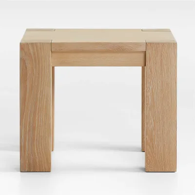 Terra Natural White Oak Wood Side Table