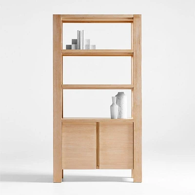 Terra Natural White Oak Wood Bookcase