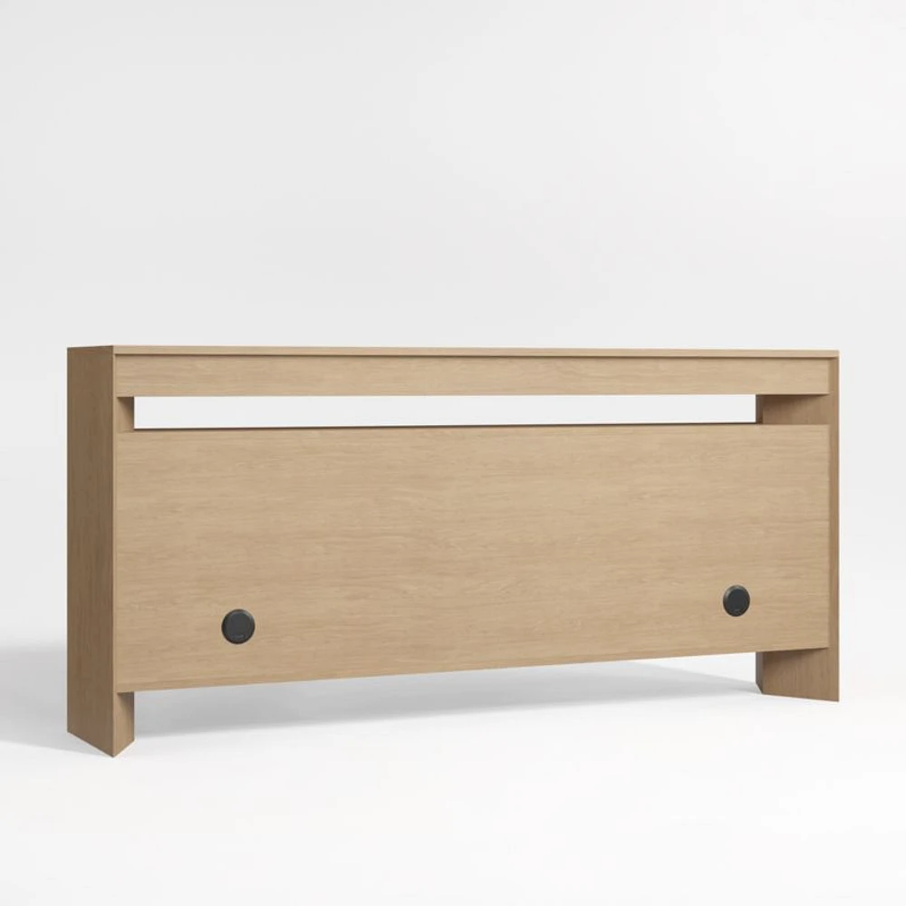 Terrazza 72" Natural Solid Oak Wood Storage Media Console