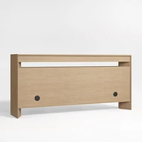 Terrazza 72" Natural Solid Oak Wood Storage Media Console