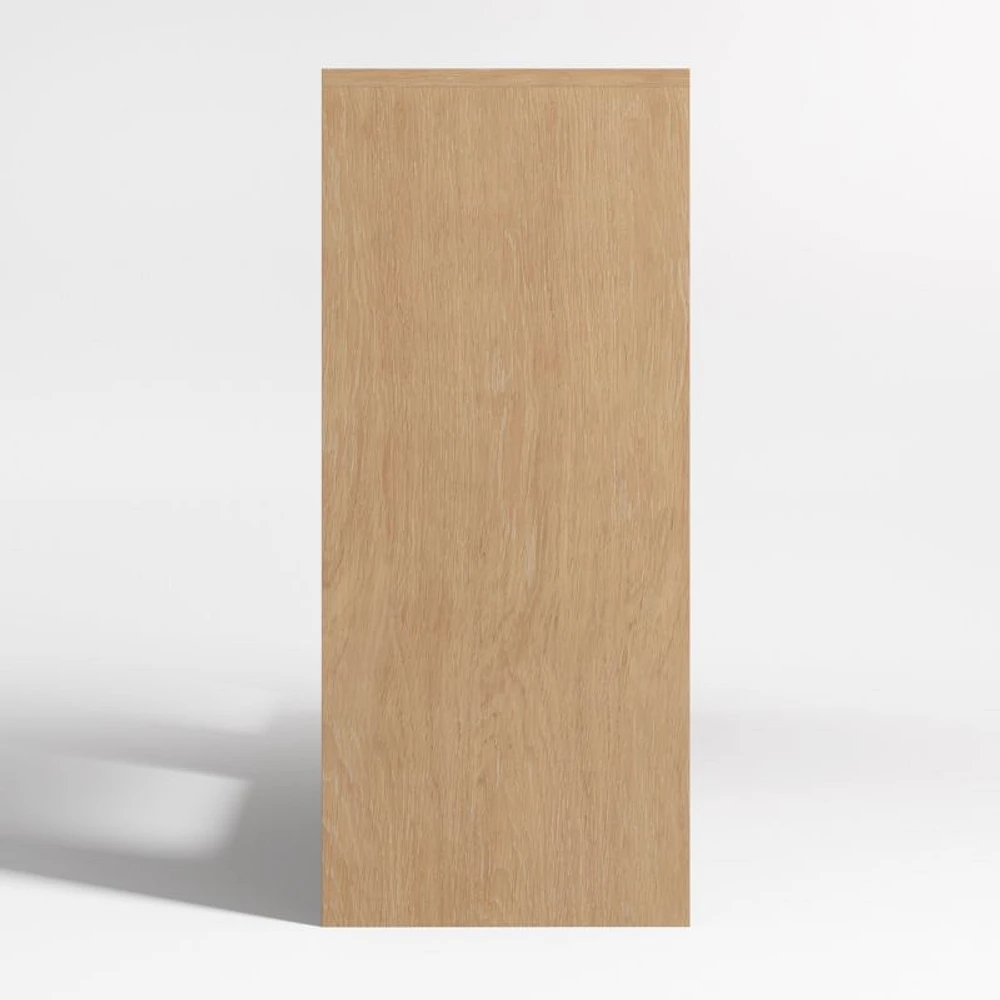 Terrazza 76" Natural Solid Oak Wood Open Storage Media Console