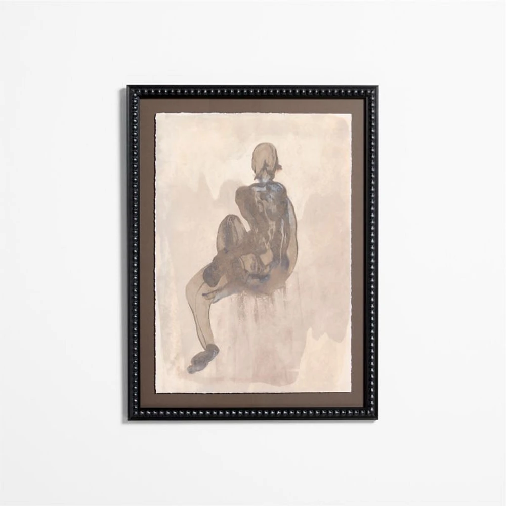 "Textural Figuration I" 24"x32" Framed Wall Art Print