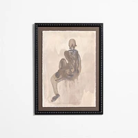 "Textural Figuration I" 24"x32" Framed Wall Art Print