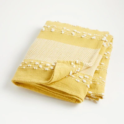 Yellow Textured Kids Throw Blanket