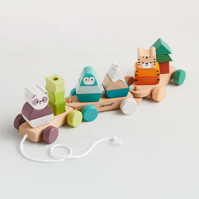 Janod The Animals' Cakewalk Wooden Baby Pull Toy