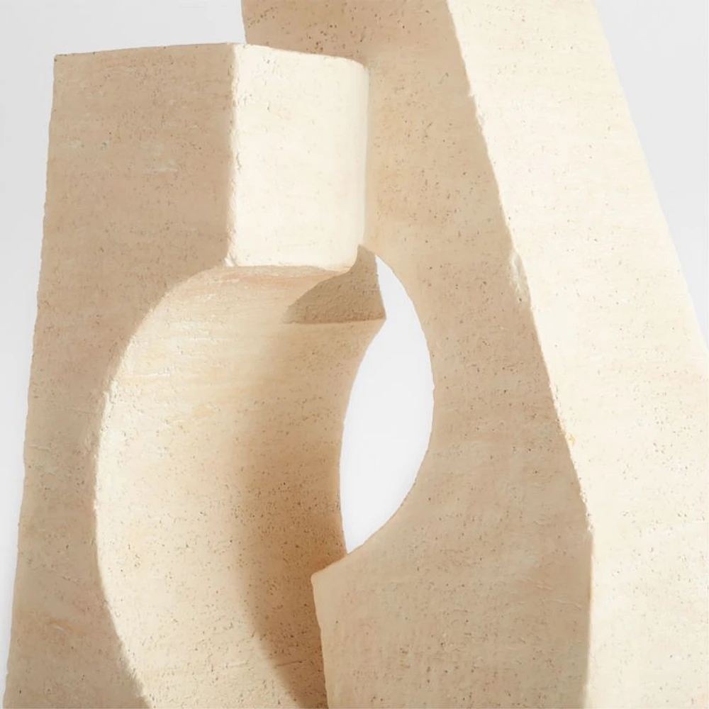 Ruins Ceramic Sculptural Table Lamp with Pleated Shade by Athena Calderone 20
