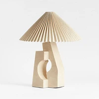 Ruins Ceramic Sculptural Table Lamp with Pleated Shade by Athena Calderone 20