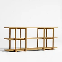 Thomas 80" Barley Oak Wood Low Open Media Console