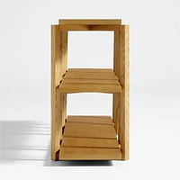 Thomas 80" Barley Oak Wood Low Open Media Console