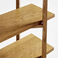 Thomas Barley Oak Wood Modular Bookcase, Set of 3