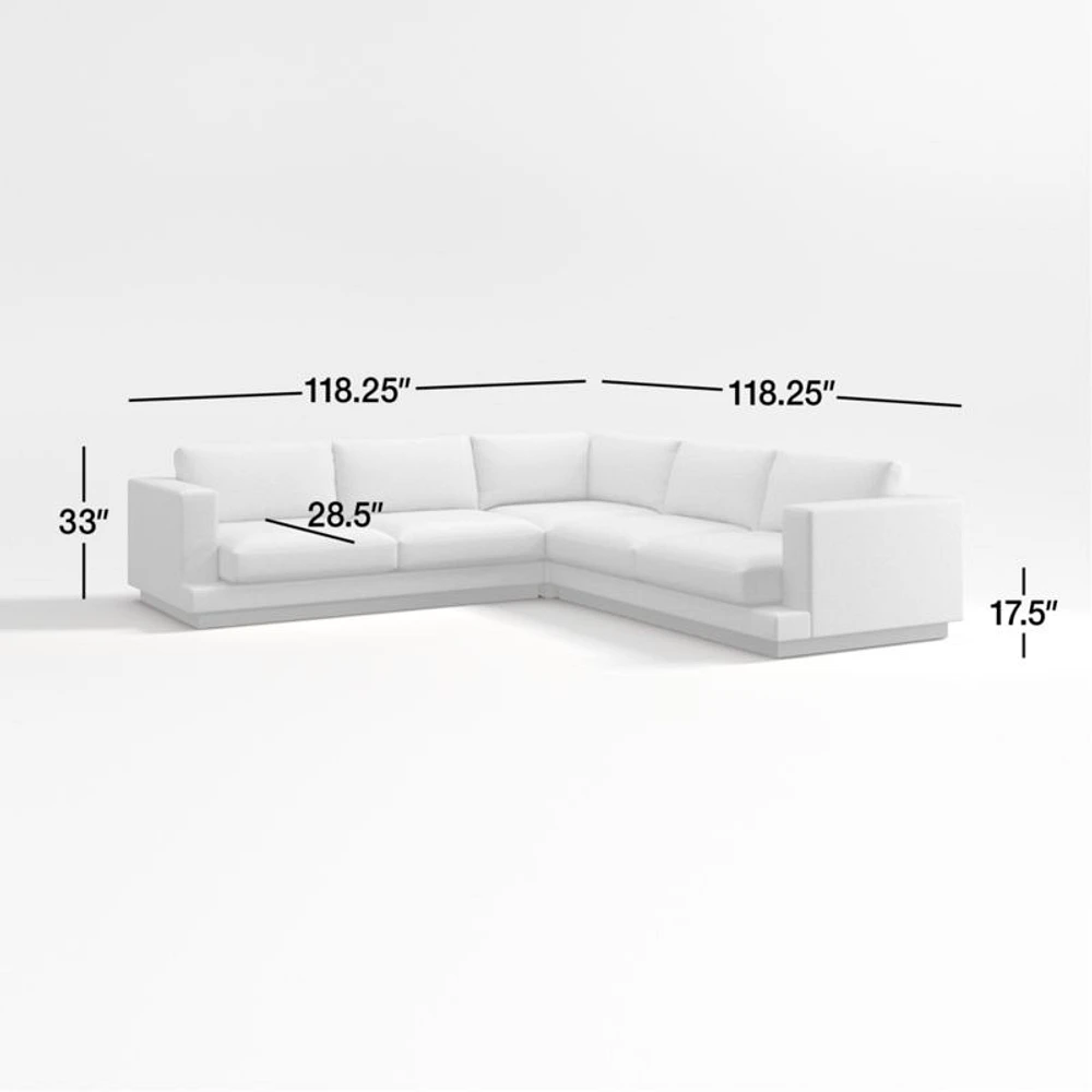 Tidal 3-Piece L-Shaped Sectional Sofa