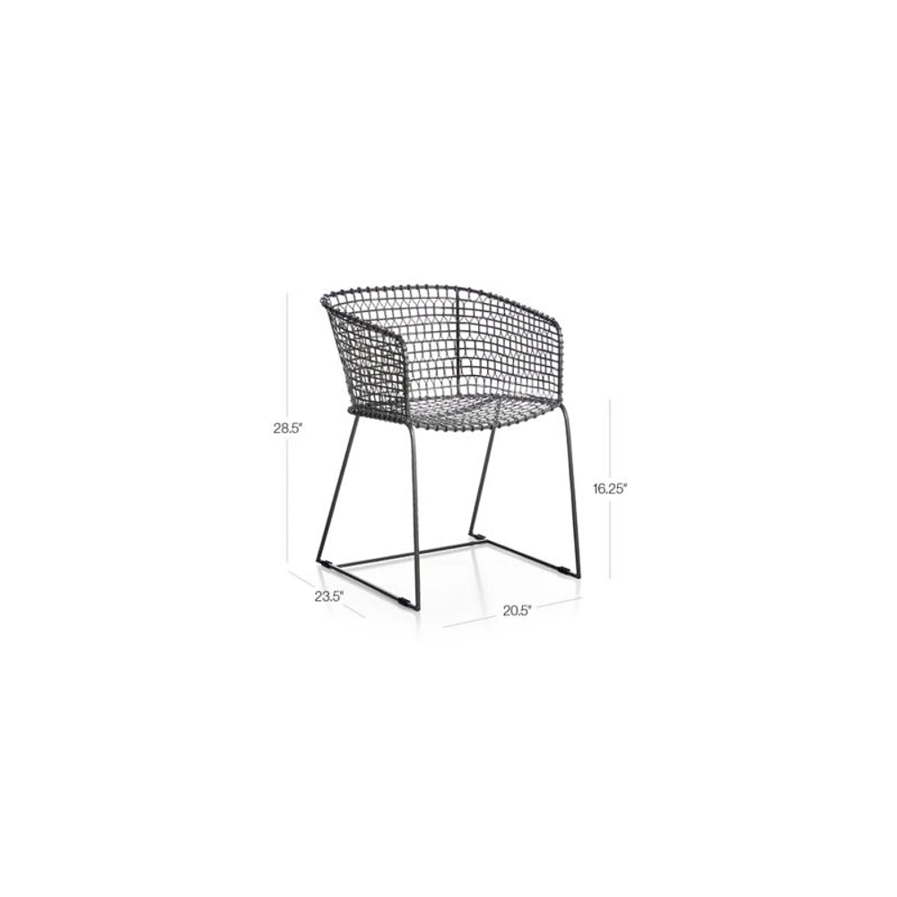 Tig Metal Barrel Dining Chair