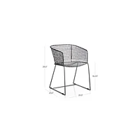 Tig Metal Barrel Dining Chair