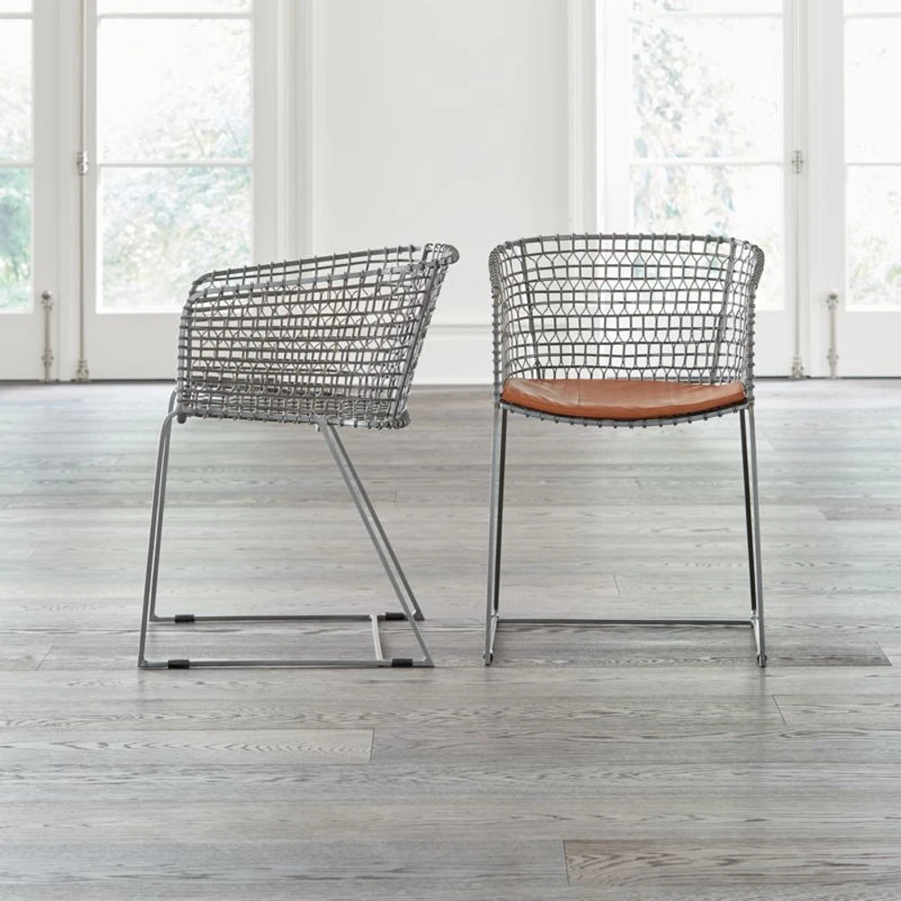 Tig Metal Barrel Dining Chair