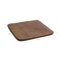 Tig Dining Chair Brown Leather Cushion