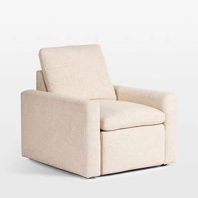 Tillery Antigo Natural Fabric Power Recliner Accent Chair
